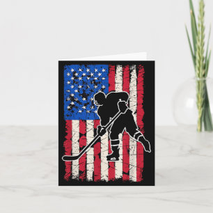 Cartão Hóquei da Bandeira Americana