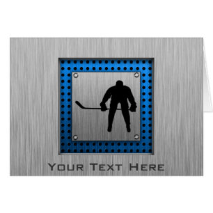 Cartão Hóquei de alumínio escovado do olhar