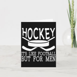 Cartão Hóquei É Como Futebol Mas Para Homens Hóquei