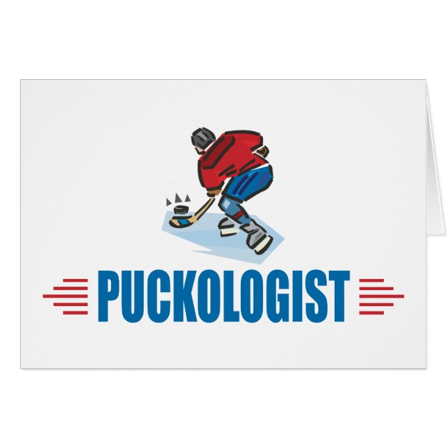 Cartão Hóquei Humorístico no Gelo (Frente Horizontal)