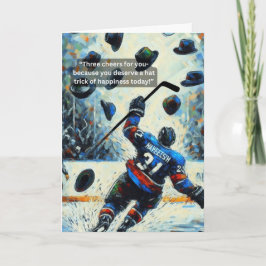 Cartão Hóquei no Gelo: Trio de Alegria!