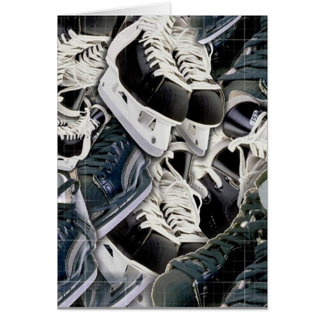 Cartão Hóquei. uma outra estação, uma outra vara quebrada (Frente)