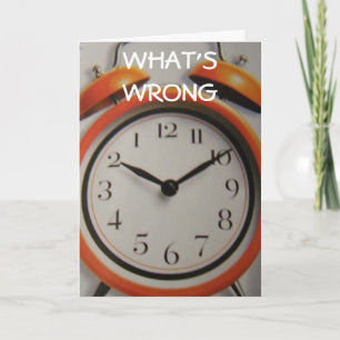 CARTÃO HORA DE "BACKWARDS CLOCK" PARA ANIVERSÁRIO