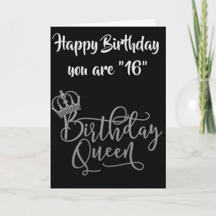 CARTÃO HORA DE CELEBRAR **16ª** RAINHA DE ANIVERSÁRIO