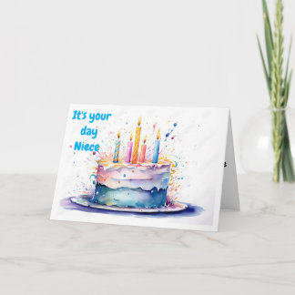 CARTÃO **HORA DE CELEBRAR** A NIECE NO ANIVERSÁRIO