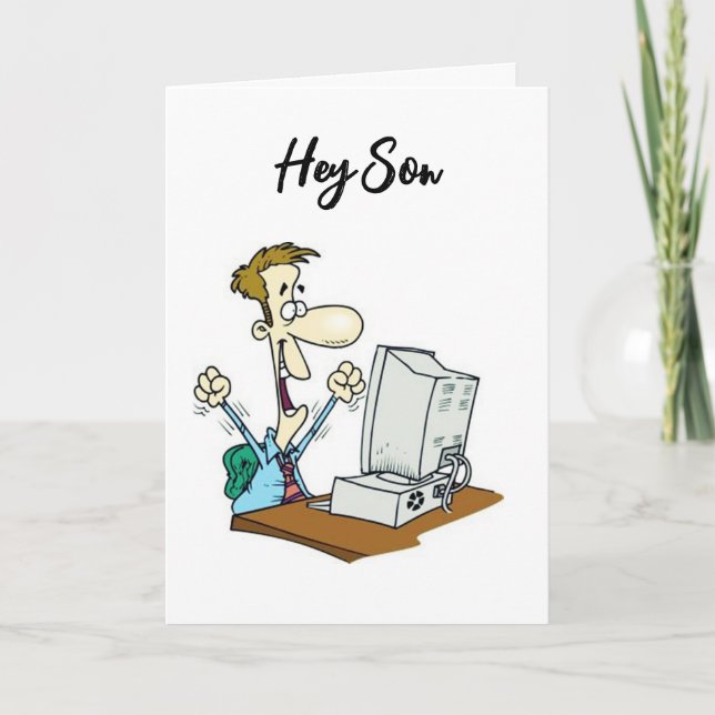 Cartão HORA DE CELEBRAR VOCÊ NO ANIVERSÁRIO *SON* Card (Frente)