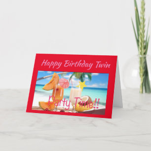 CARTÃO HORA DE "FESTA" E CELEBRAR ****MEU TWIN***