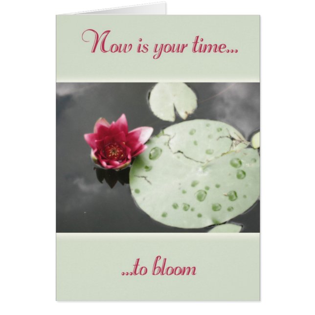Cartão Hora de florescer (Frente)