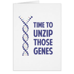Cartão Hora de unzip aqueles genes genéticos