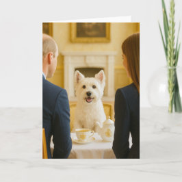 Cartão Hora do Chá Westie com os Royals