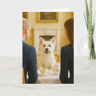 Cartão Hora do Chá Westie com os Royals