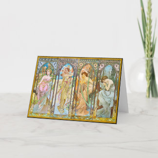 Cartão Hora do dia, Alphonse Mucha