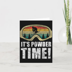 Cartão Hora do pó divertido esqui neve freestyle inverno 