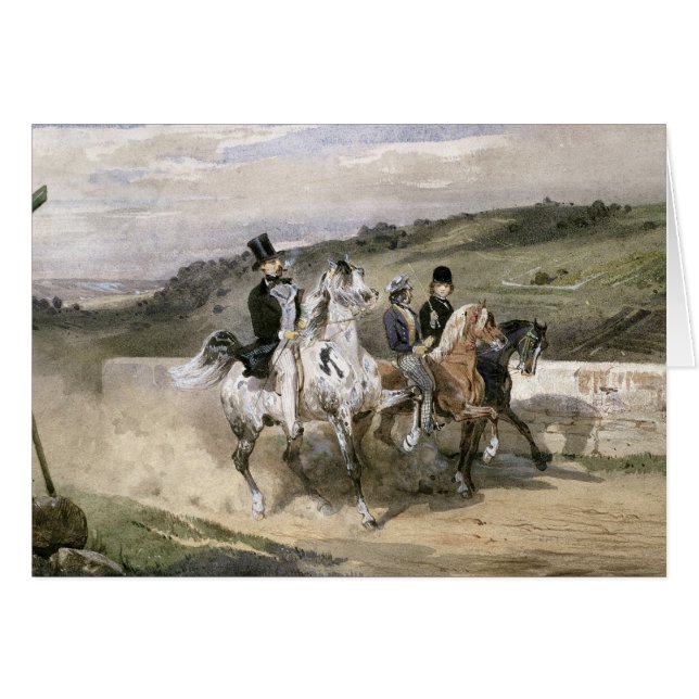 Cartão Horace Vernet e suas crianças (Frente Horizontal)