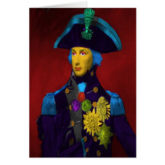 Cartão Horatio Nelson Pop Art (Frente)