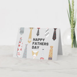 Cartão Horizontal Scattered Ties Father's Day Card