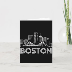 Cartão Horizonte de Boston Amantes da Cidade Vintage Retr