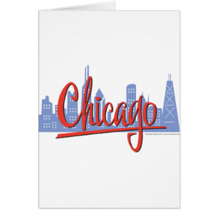 Cartão Horizonte de Chicago Cidade Ventosa