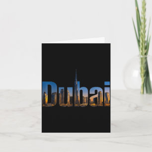 Cartão Horizonte de Dubai Burj Khalifa paisagem urbana vi