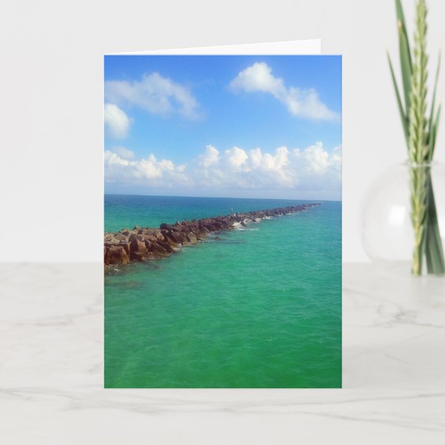 Cartão [Horizonte sem fim] Céu do oceano - Qualquer ocasi (Frente)