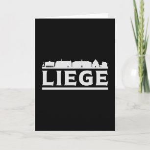 Cartão Horizonte Urbano da Cidade de Liège Bélgica Presen