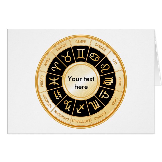 Cartão Horoscópio Mandala (Frente horizontal)