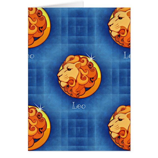 Cartão horóscopo leo (Frente)