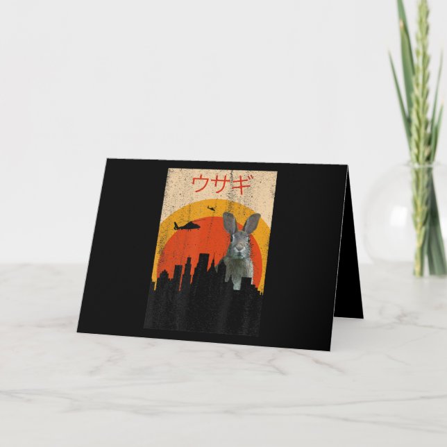 Cartão Horror do Coelho do Filme Japonês | Amantes de Coe (Frente)