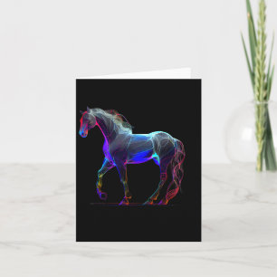 Cartão Horse Equestrian Lover Art Colorida Cowgirl Horseb