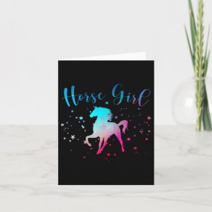 Cartão Horse Girl Horseback Equestrian Riding Hors