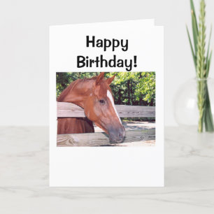Cartão Horse, Happy Birthday!