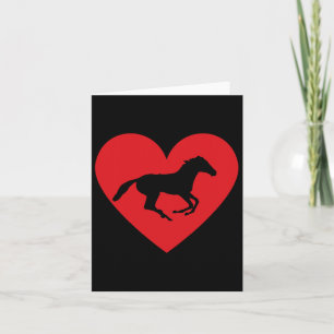 Cartão Horse Heart Horseback Equestrian Riding Girls