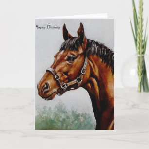 Cartão Horse image for birthday greeting card