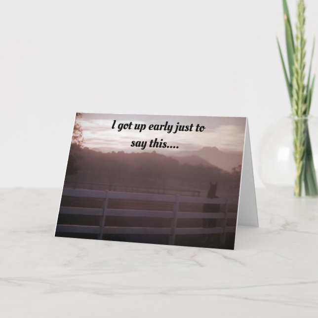 CARTÃO HORSE NÃO PODERIA ESPERAR PARA DIZER *FELIZ ANIVER (Frente)