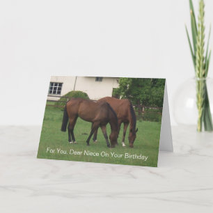Cartão Horse Niece Birthday
