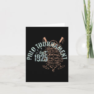 Cartão Horseback Polo Riding &amp; Polo Player Equestrian