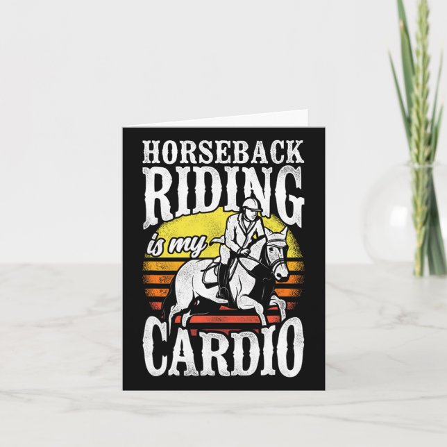 Cartão Horseback Riding É Minha Equitação Cardio Equestre (Frente)