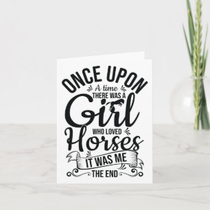 Cartão Horseback Riding Girl Engraçado Horse Girl Riding 