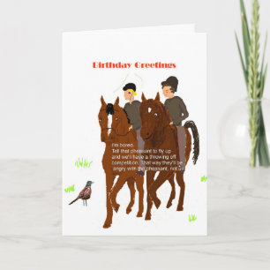 Cartão Horsey Birthday Card