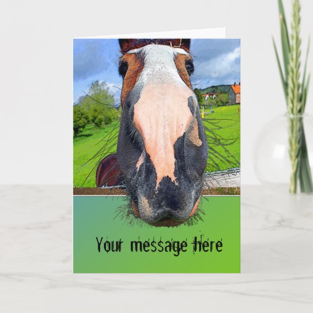 Cartão Horsey Customisable (Frente)
