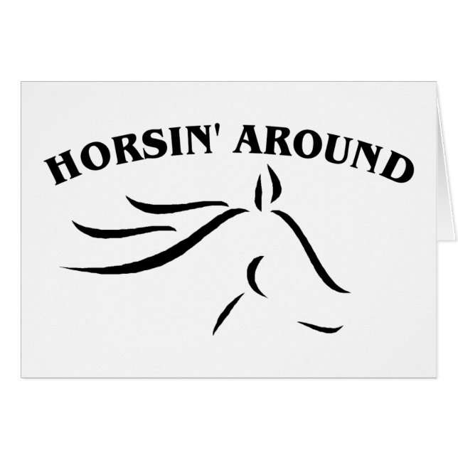 Cartão Horsin' Around (Frente Horizontal)