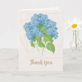 Cartão Hortênsia Azul Floral | Obrigado
