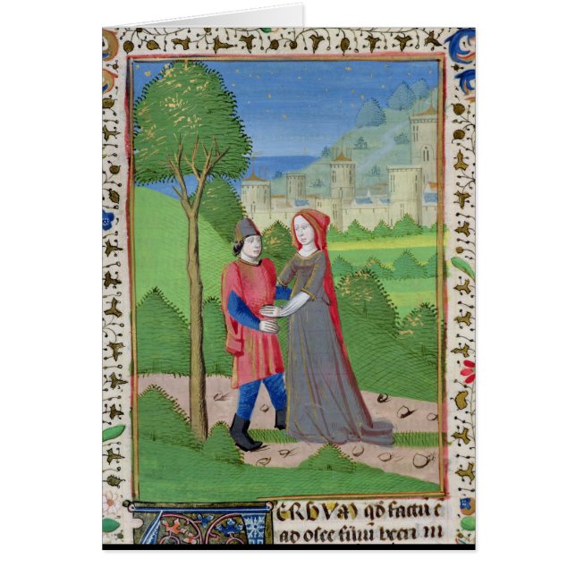 Cartão Hosea e a prostituta, da bíblia (Frente)