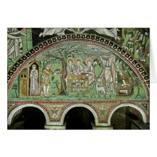 Cartão Hospitalidade de Abraham e do sacrifício de