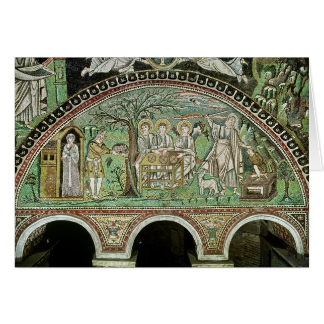 Cartão Hospitalidade de Abraham e do sacrifício de (Frente Horizontal)