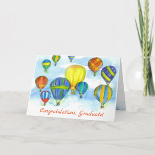 Cartão Hot Air Balloons Graduation Congratulations