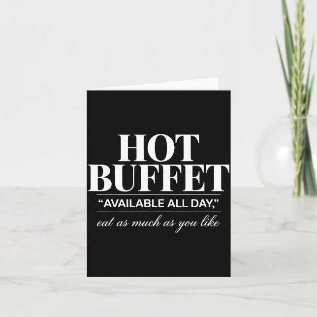 Cartão Hot Buffet Available All Day Eat As Much As You Li (Frente)