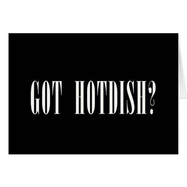 Cartão Hotdish obtido? (Frente Horizontal)