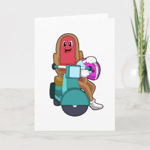 Cartão Hotdog as Biker with Scooter.PNG