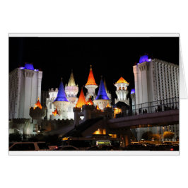 Cartão Hotel Castle Las Vegas Jogando Vegas Colorida